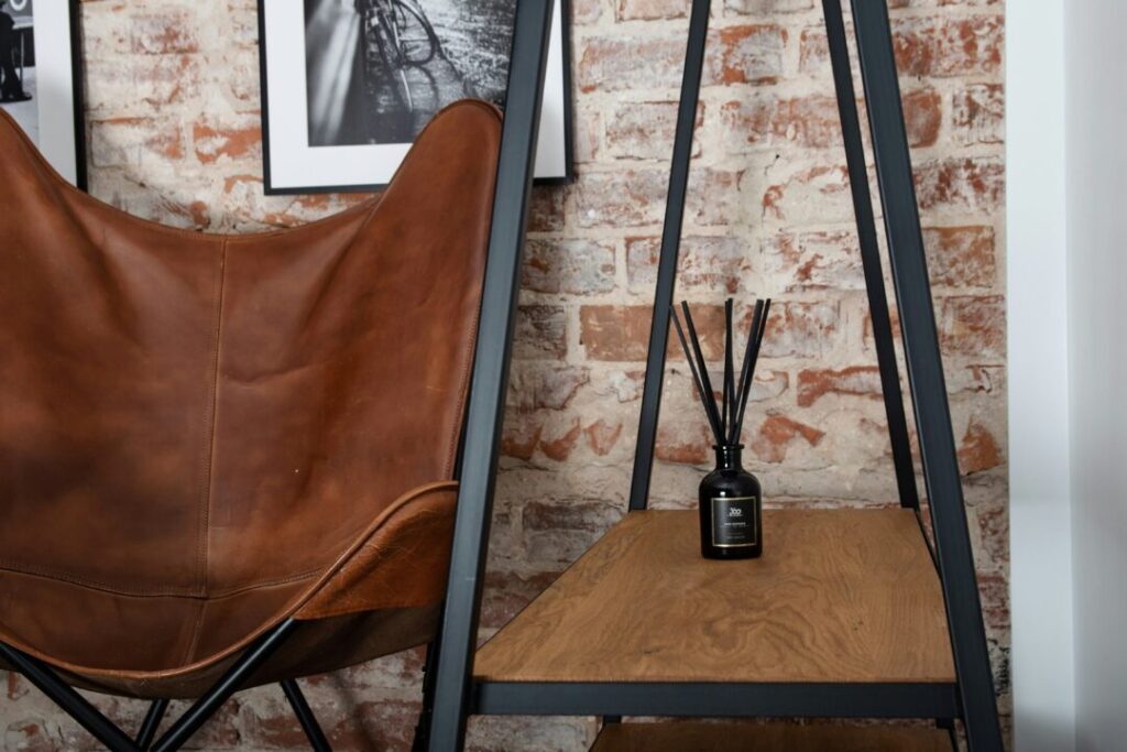 Leather reading chair